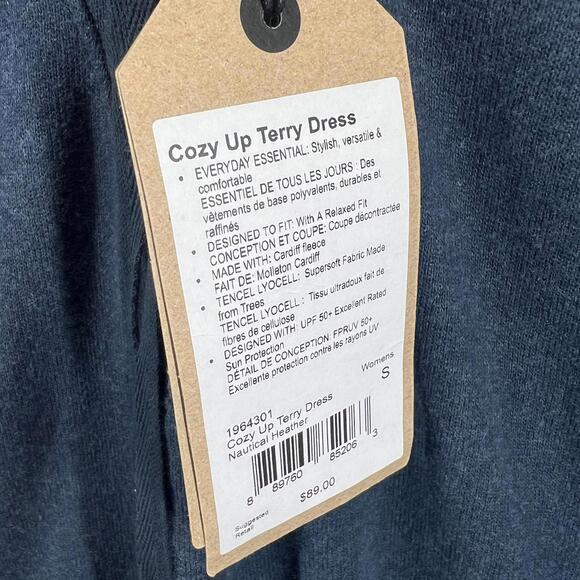 NWT prAna Cozy Up Terry Dress Size S Nautical Heather - Picture 3 of 9